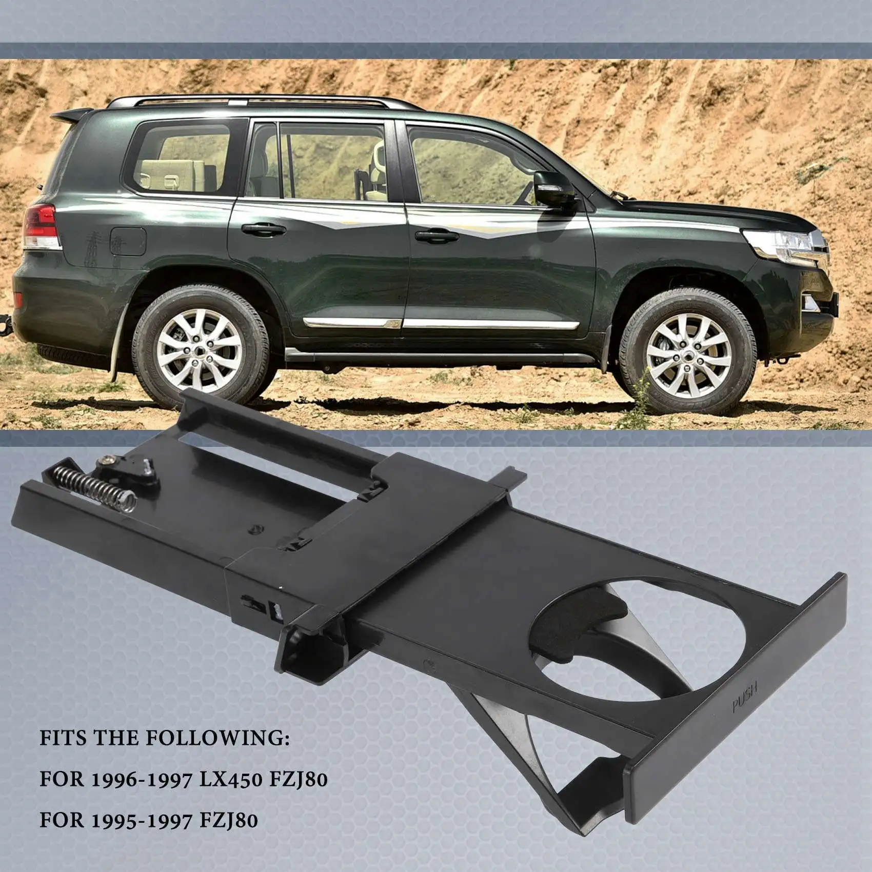 Suporte retrátil do copo ou da bebida do traço do carro, Toyota Land Cruiser 80 série 1995-1996 55620-60010