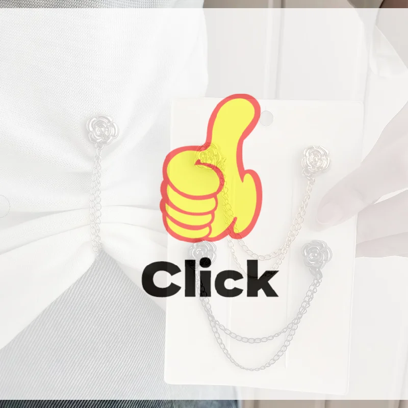 

4 шт. магнитная пряжка-цепочка — регулируемая магнитная застежка для одежды, подходит для брюк, платьев, курток — одежды