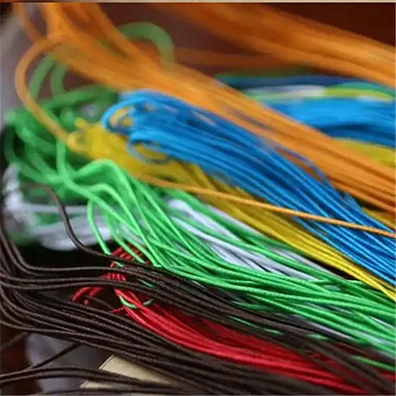 12M Beaded Elastic Rope Colorful Bracelets Rosary Beads Multi-colored Cord Beading Accessories 1mm