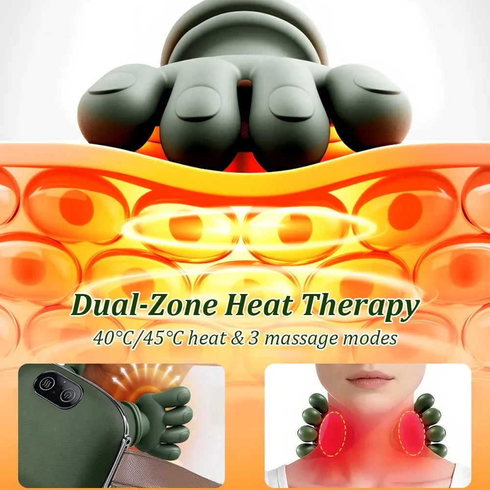 

Must-Have Office Gifts, Neck Massager, Electric Deep Tissue, Multifunctional for Waist Leg, Relieve Stress Fast