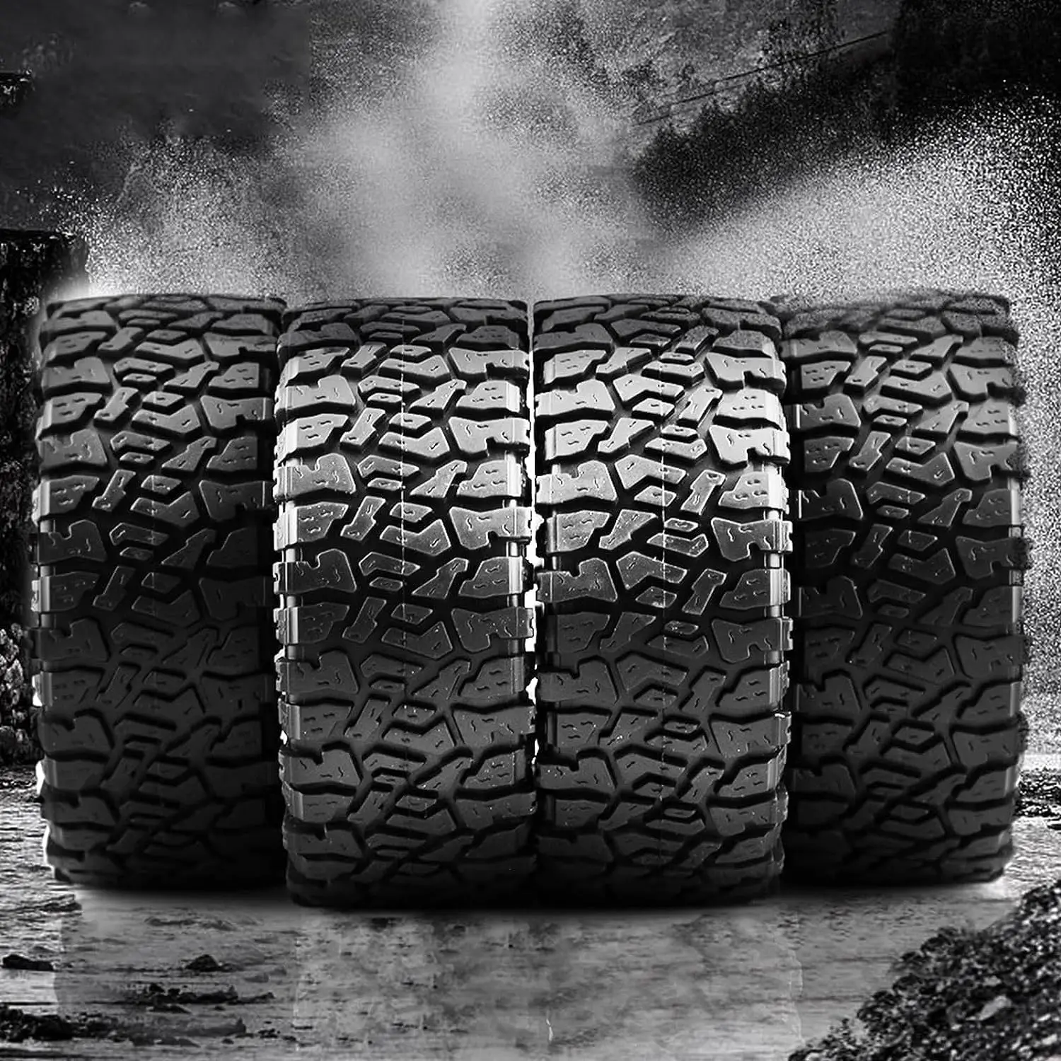 1.9" Metal Beadlock Wheel 120/48mm Tires Set 12mm for /10 RC Crawler Car Axial SCX10 90046 TRX4 TRX6  AXI03007 D90 Redcat Gen8