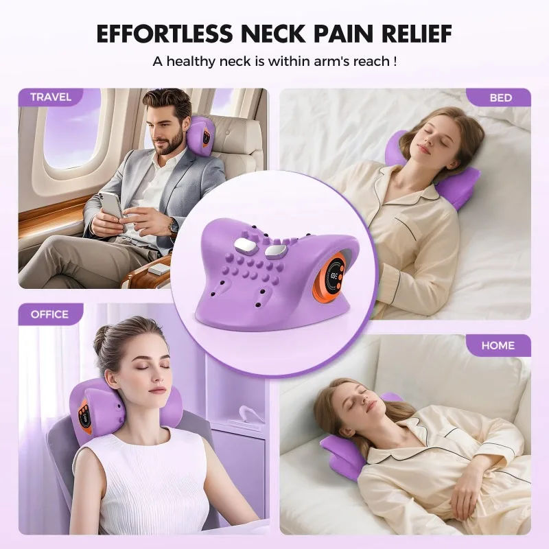 깊은 조직 이완과 편안한 어깨 및 허리 이완을 위해 인체공학적으로 설계된 3가지 모드를 갖춘 목 마사지기