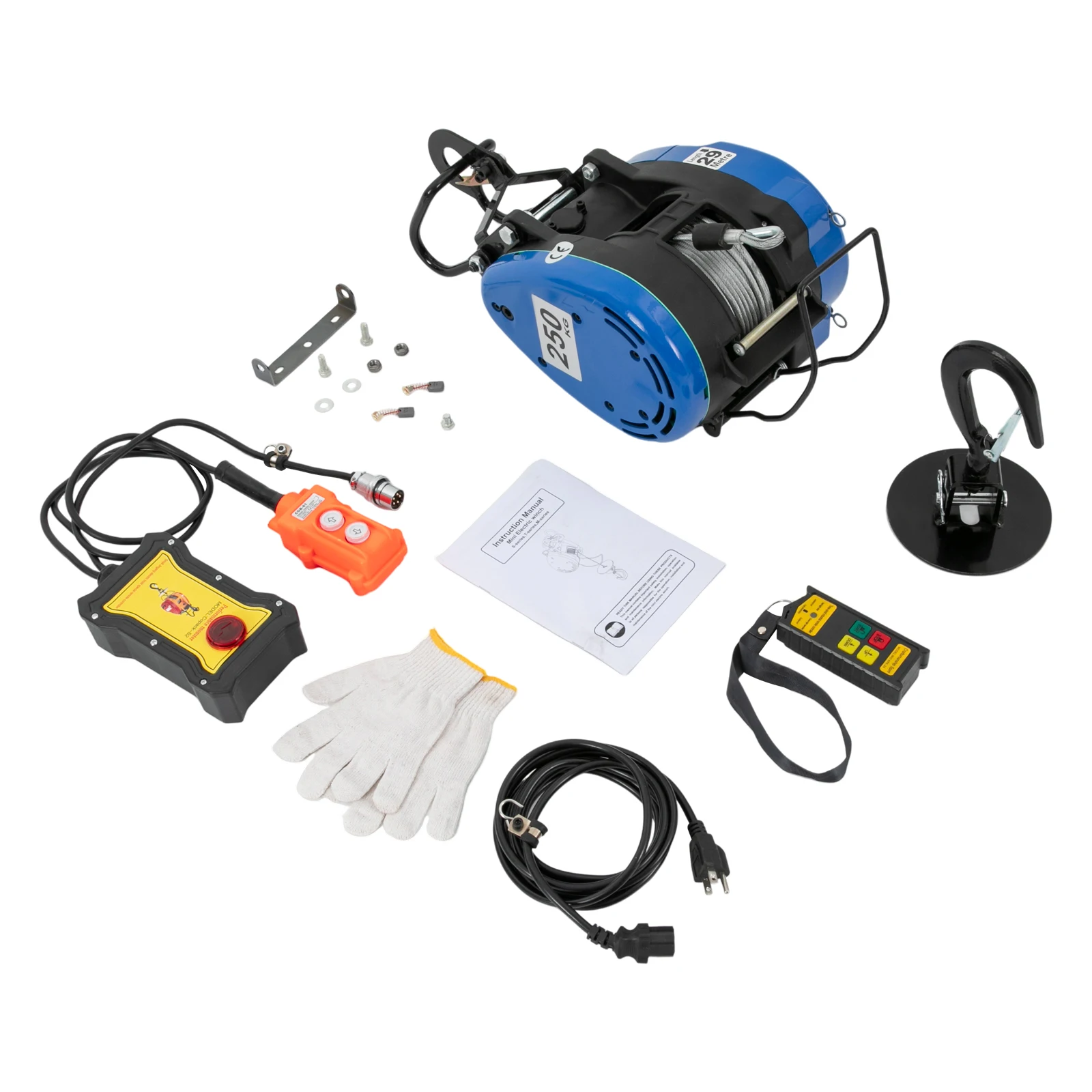 رافعة كهربائية 1300 وات 250 كجم رافعة كهربائية مع تعليق لاسلكي للتحكم عن بعد رافعة منزلية محمولة بناء سريع Ho #6