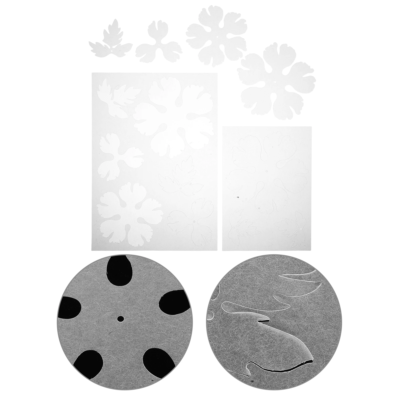 

2 Pcs Pre-slicing of Heat Shrinkable Slices Hairpin Embellishment Transparent Bops Flower Craft Cutouts