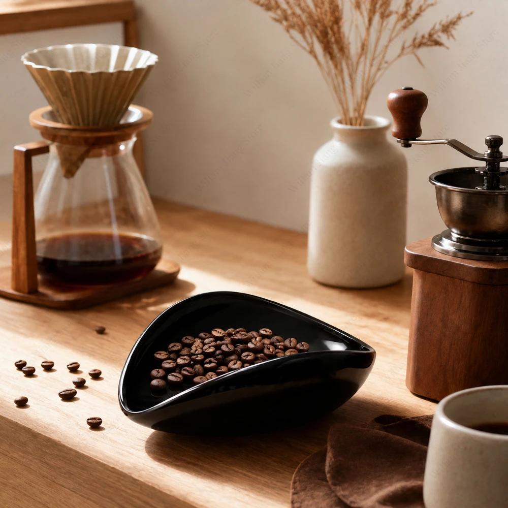 Ceramic Coffee Bean Measuring Cup Weighing Tray for Coffee Powder Dosing Espresso Preparation Home Cafe Brewing Accessories view 4