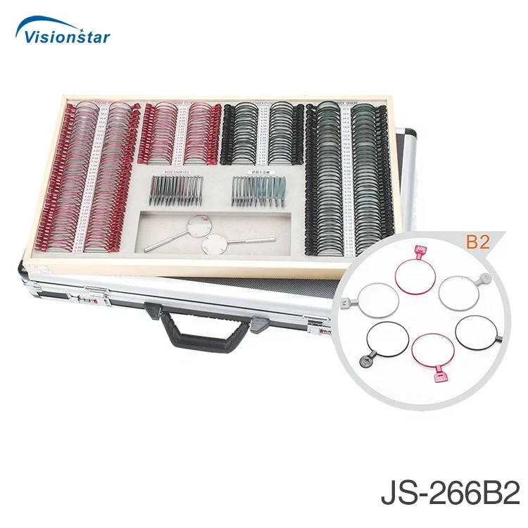 JS-266B2 CE Approved Ophthalmic Instrument Metal Rim Trial Lens Set Price