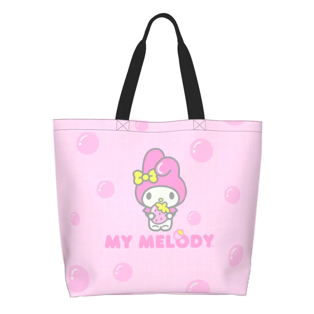 Sanrio My Melody Cute Tote Bag Lightweight Grocery Shopping Bags Large Capacity