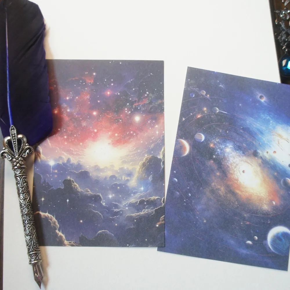 

30pcs Under The Colorful Starry Sky Design Gift Decoration Paper Creative Craft Paper Scrapbooking Background DIY