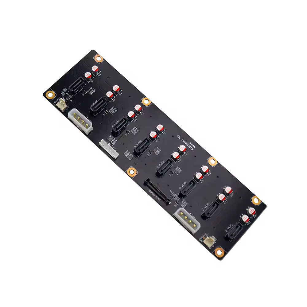 Server Backplane Circuit Board 8 SAS 7+7+15Pin HDD Adapter Motherboard Molex 4pin Power supply 3pin Fan Header PCIe