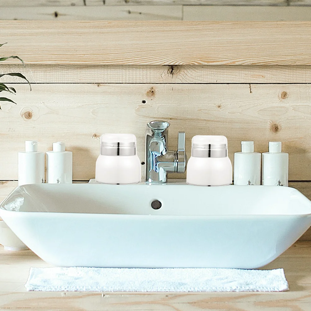 جرة مضخة بدون هواء زجاجة محلول فارغة حاويات حجم السفر لكريم العناية بالبشرة مانعة للتسرب زجاجات السفر القابلة لإعادة الاستخدام #4