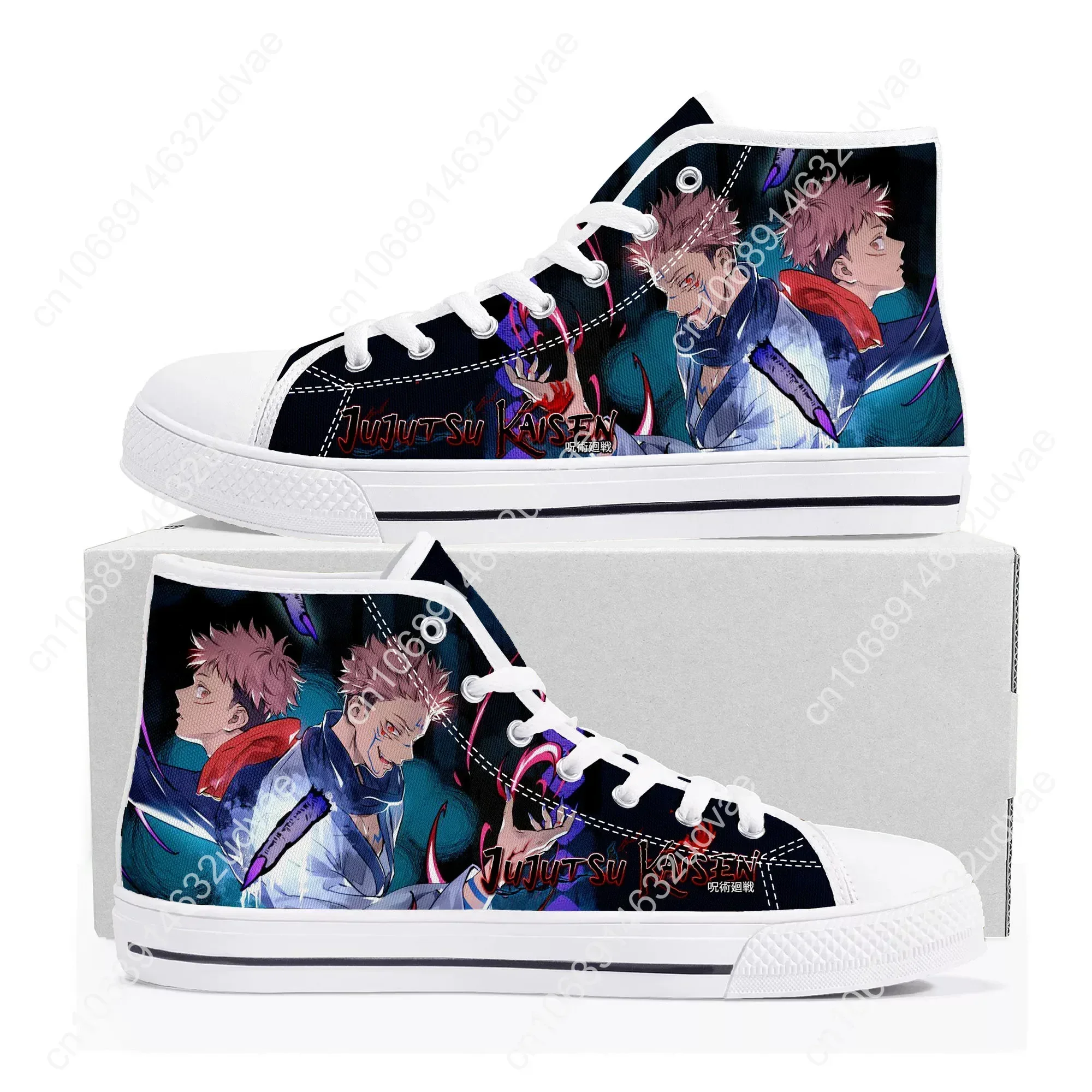 Jujutsu Kaisen Itadori Yuji Sukuna High Top Sneakers High Quality Mens Womens Teenager Canvas Sneaker Casual Couple Shoes Shoe