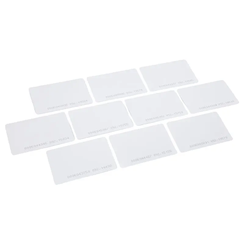 B63B-10 Pcs White 125Khz 0.8Mm RFID Access Proximity Card