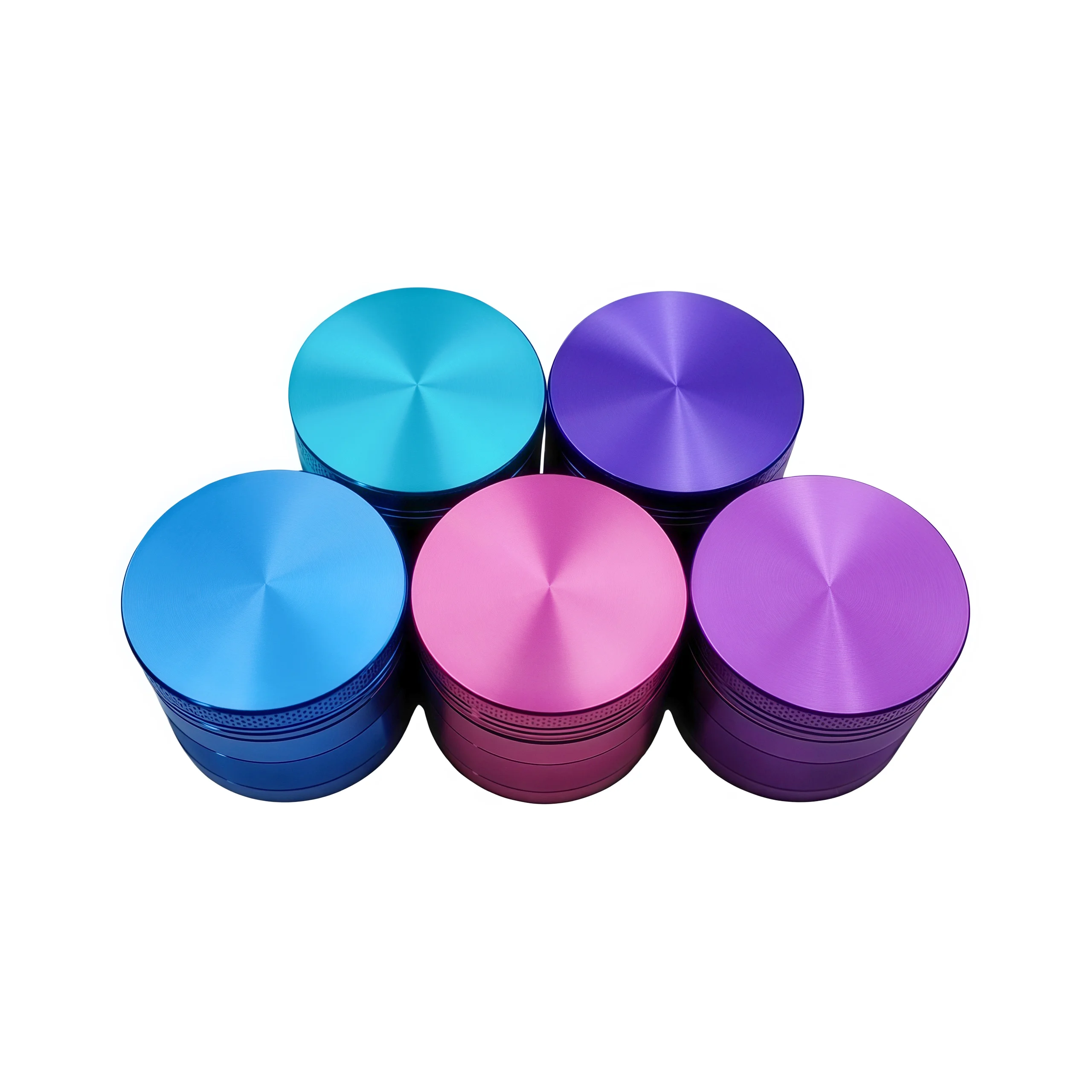 4-Layer Rainbow Tobacco Grinder - 15 Colors ( 55mm) | Aerospace Aluminum W/ Pollen Catcher,The Most Suitable