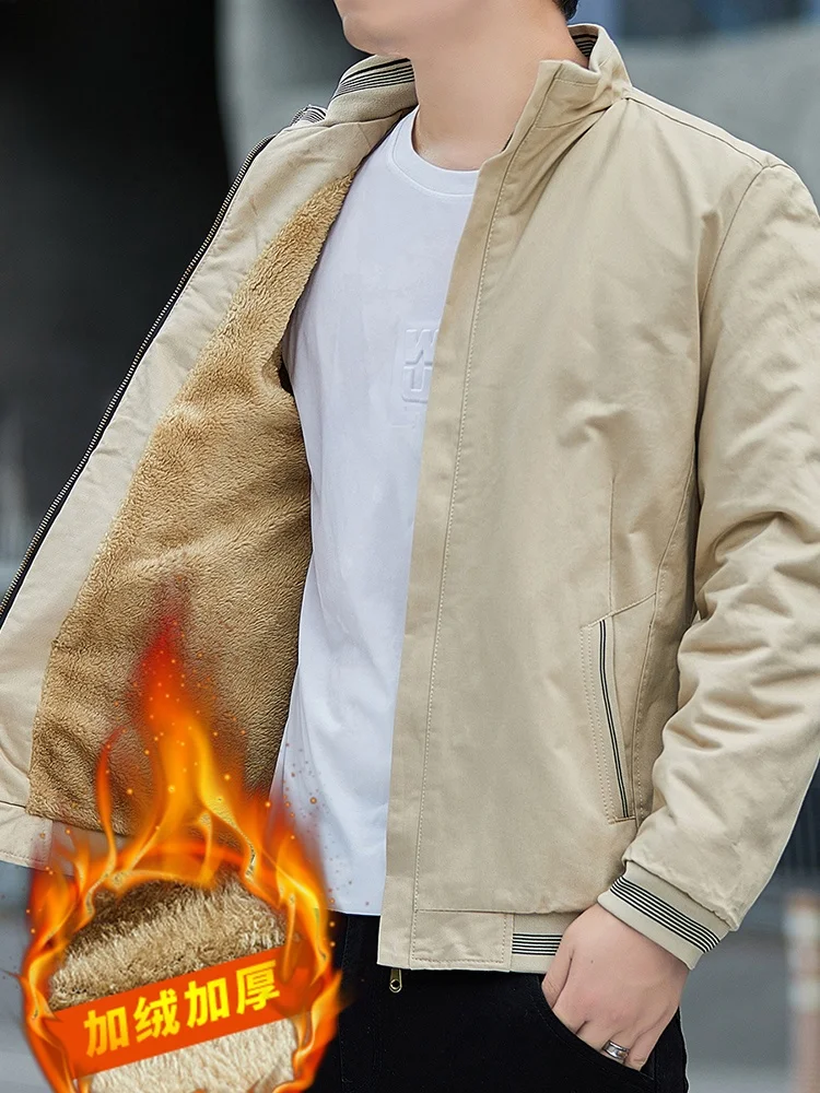 

Мужская повседневная модная утепленная куртка из чистого хлопка свободного кроя, осенне-зимняя верхняя одежда, молодежная куртка на молнии с капюшоном