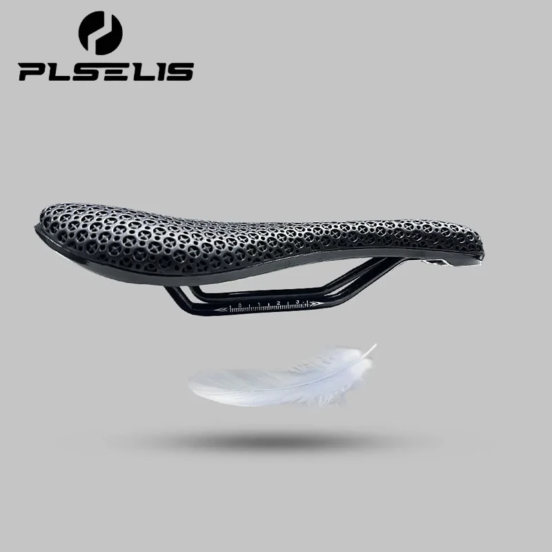 

PLSELIS Popular Road & Mountain Bike Saddle: Carbon Fiber, 3D Printing, Hollow Breathable, High-Strength, Short Nose for Comfort