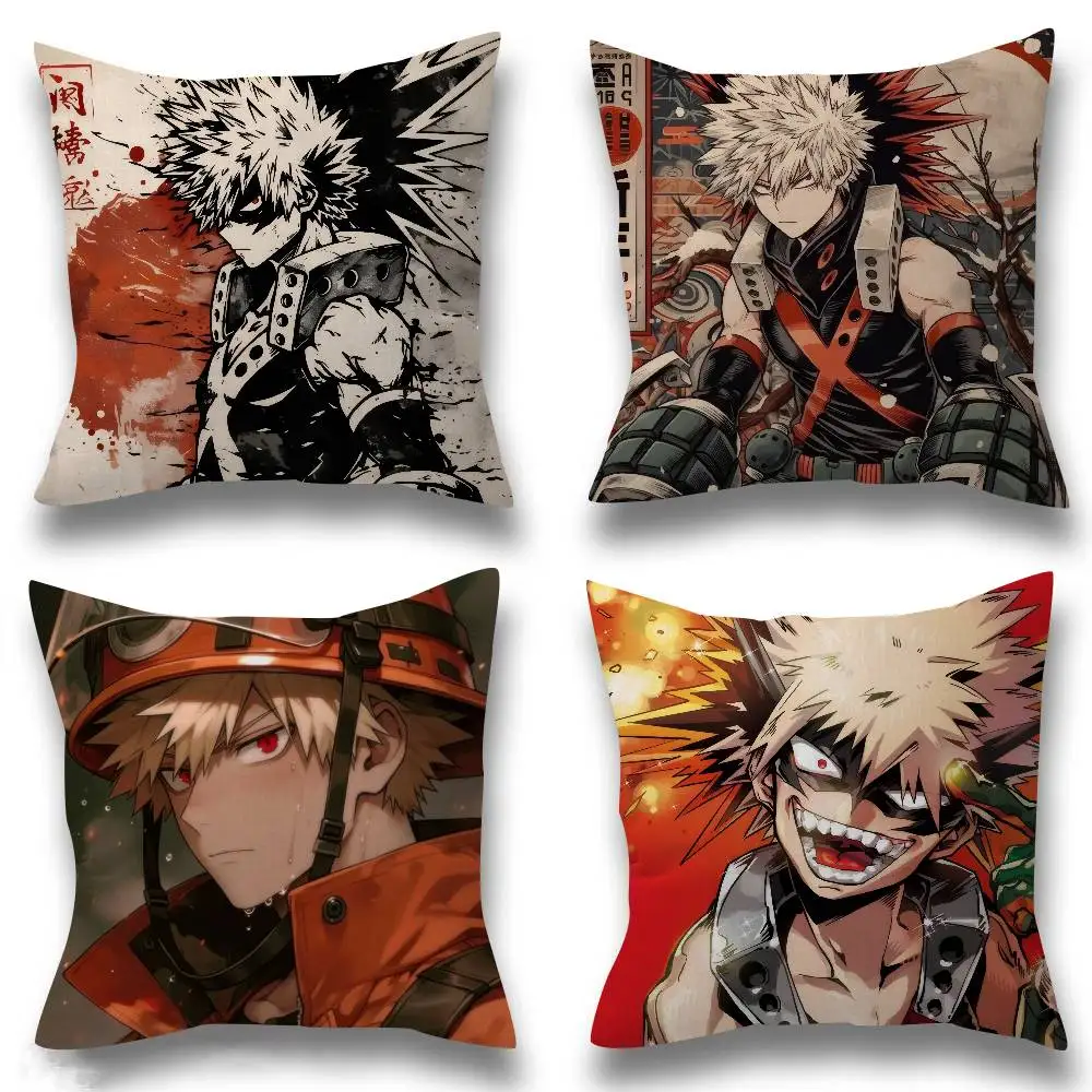 My Hero Academia Bakugou Katsuki  Cushion Cover Decorative Pillow Sofa Home Decor case pillow cases