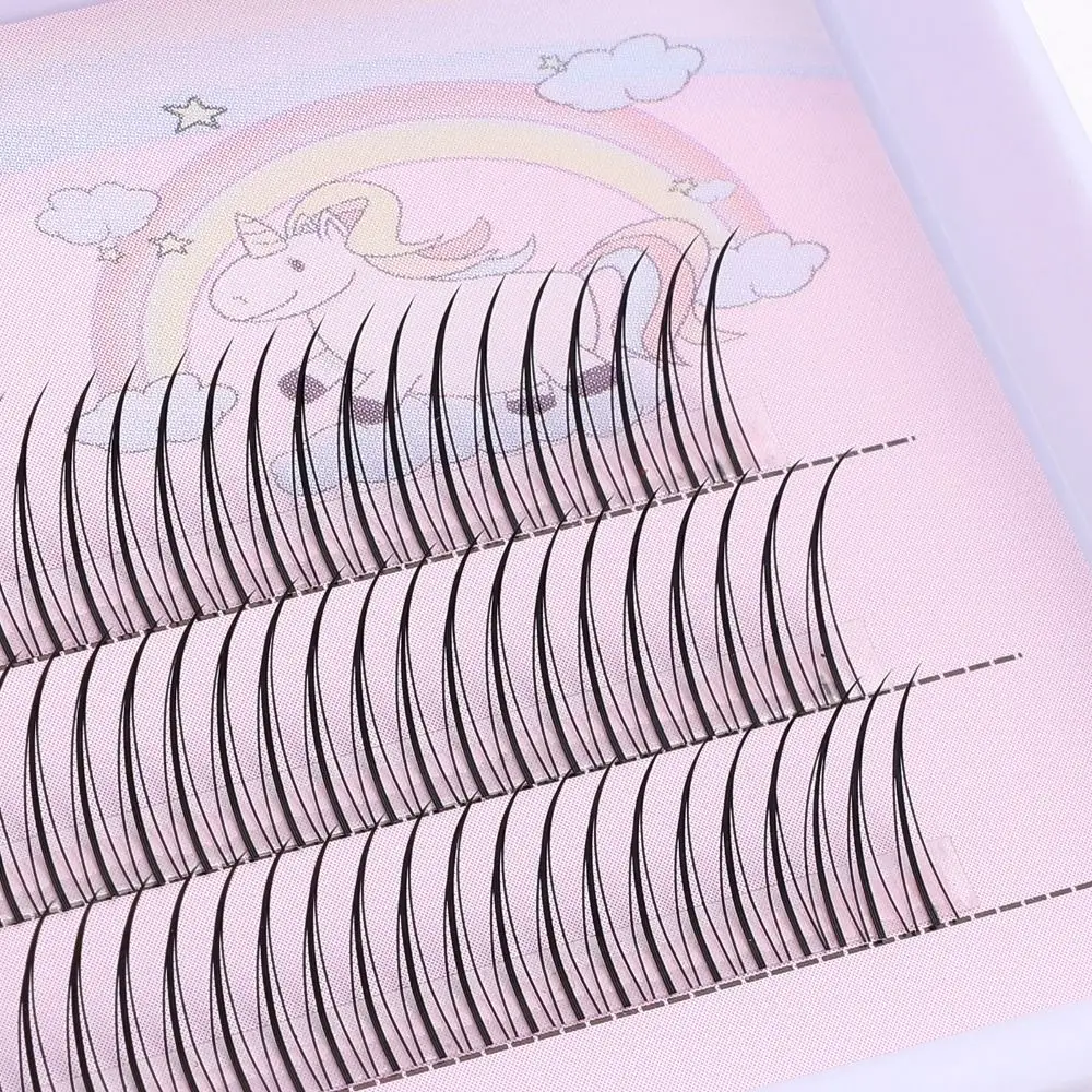 Black Brown A Shape Premade Eyelashes Makeup Individual Lashes Cluster Spikes Lash Wispy Fluffy False Eyelashes