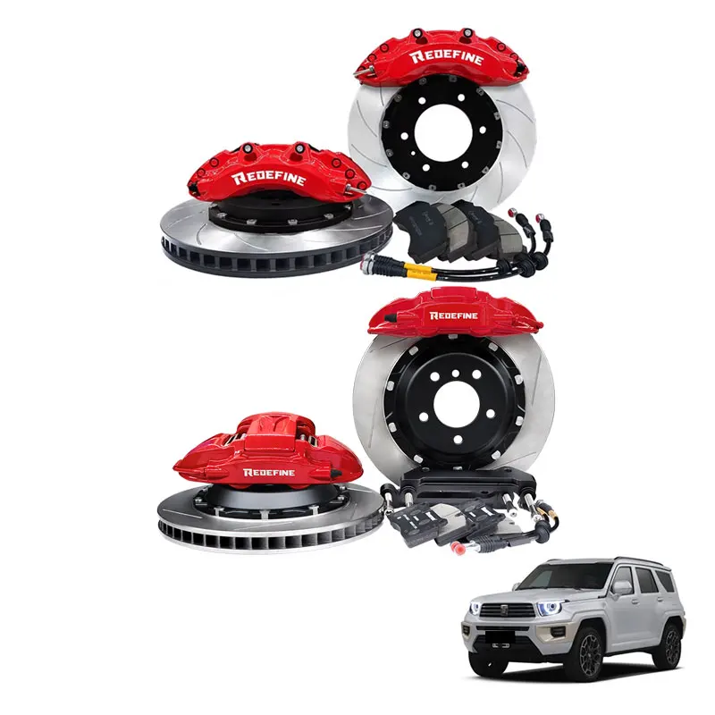 Applicable ToCustom Tuning Brake Systems Forged Rear 4 Piston Brake Caliper Front 6 Piston Big Brake Kit For GWM Tank 700 X5 Wra