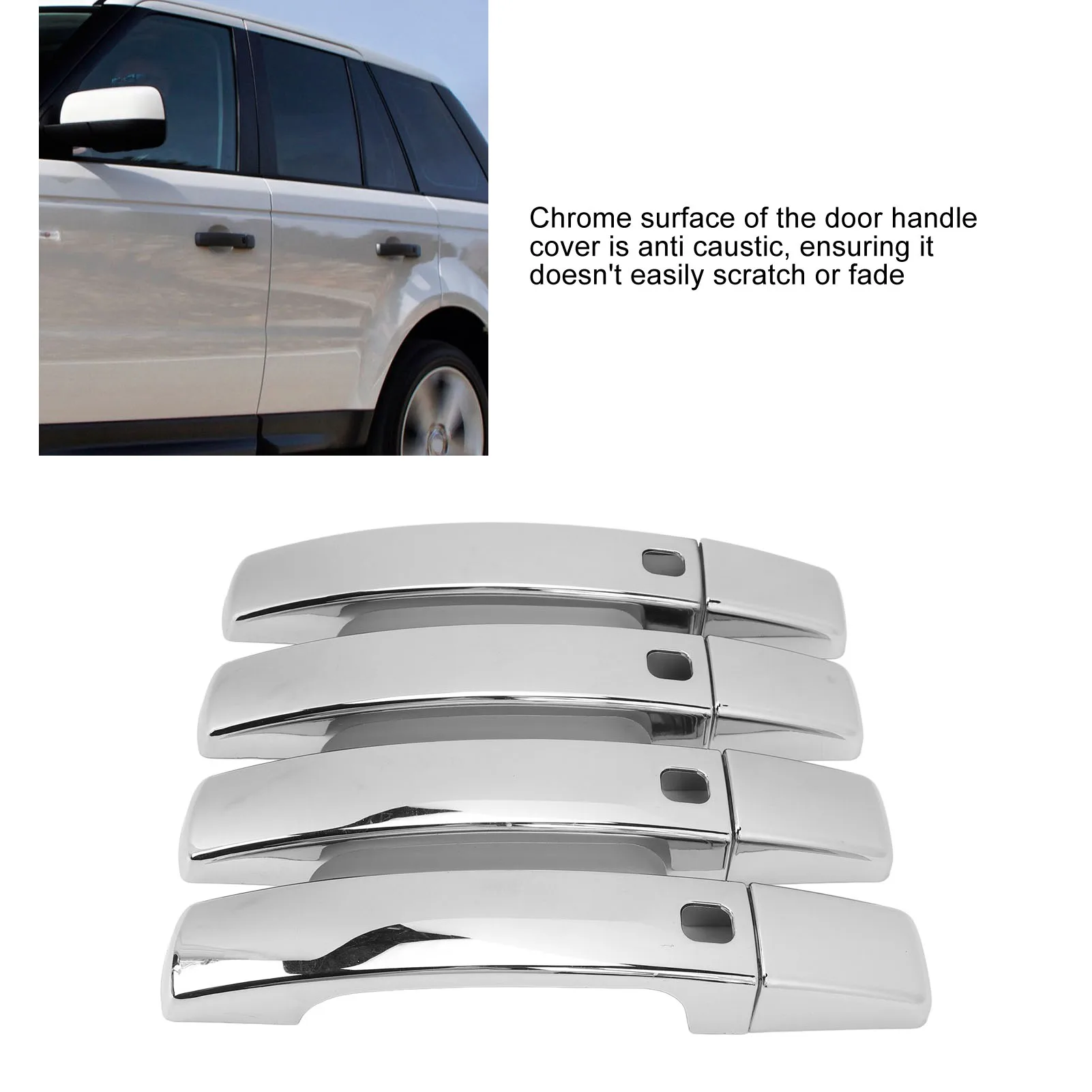 

Exterior Door Handle Cover Chrome Plated Outside Door Handle Decor Cap For Range Rover Sport L320 2012 To 2013