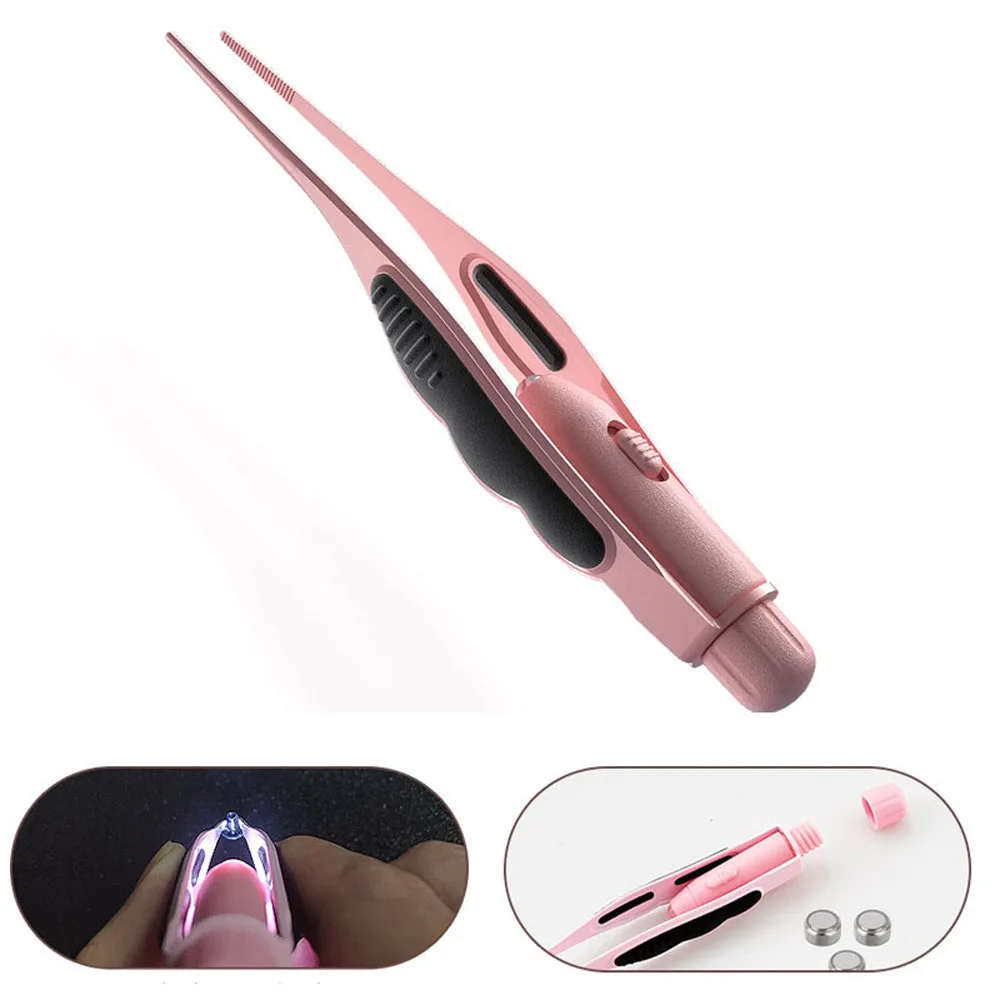 New Ear Cleaner LED Flashlight Earpick Wax Removal Tweezer Luminous Kids Health Care