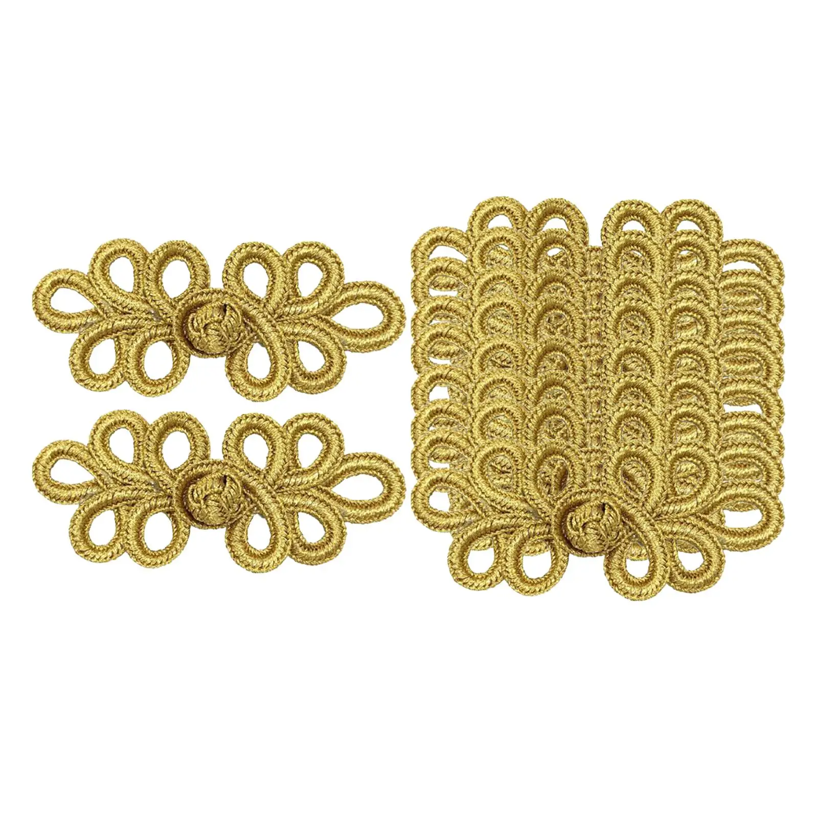 Chinese Knot Closure Button Flatback Fastener for DIY Sewing Sweater Cardigan Cheongsam Hanfu Costume Cloak