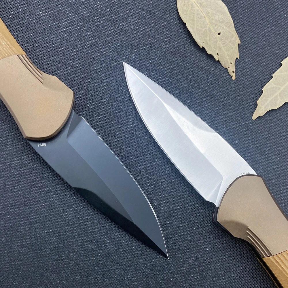 Coltello tascabile da esterno con lama S35VN - BK 591, per autodifesa, escursionismo, sopravvivenza nella natura selvaggia, coltello pieghevole da campeggio ad alta durezza