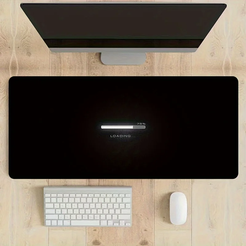 Очень большой коврик для игрового стола с противоскользящей поверхностью — сверхмощный коврик для клавиатуры и мыши компьютера, черный настольный коврик, подходит для офиса