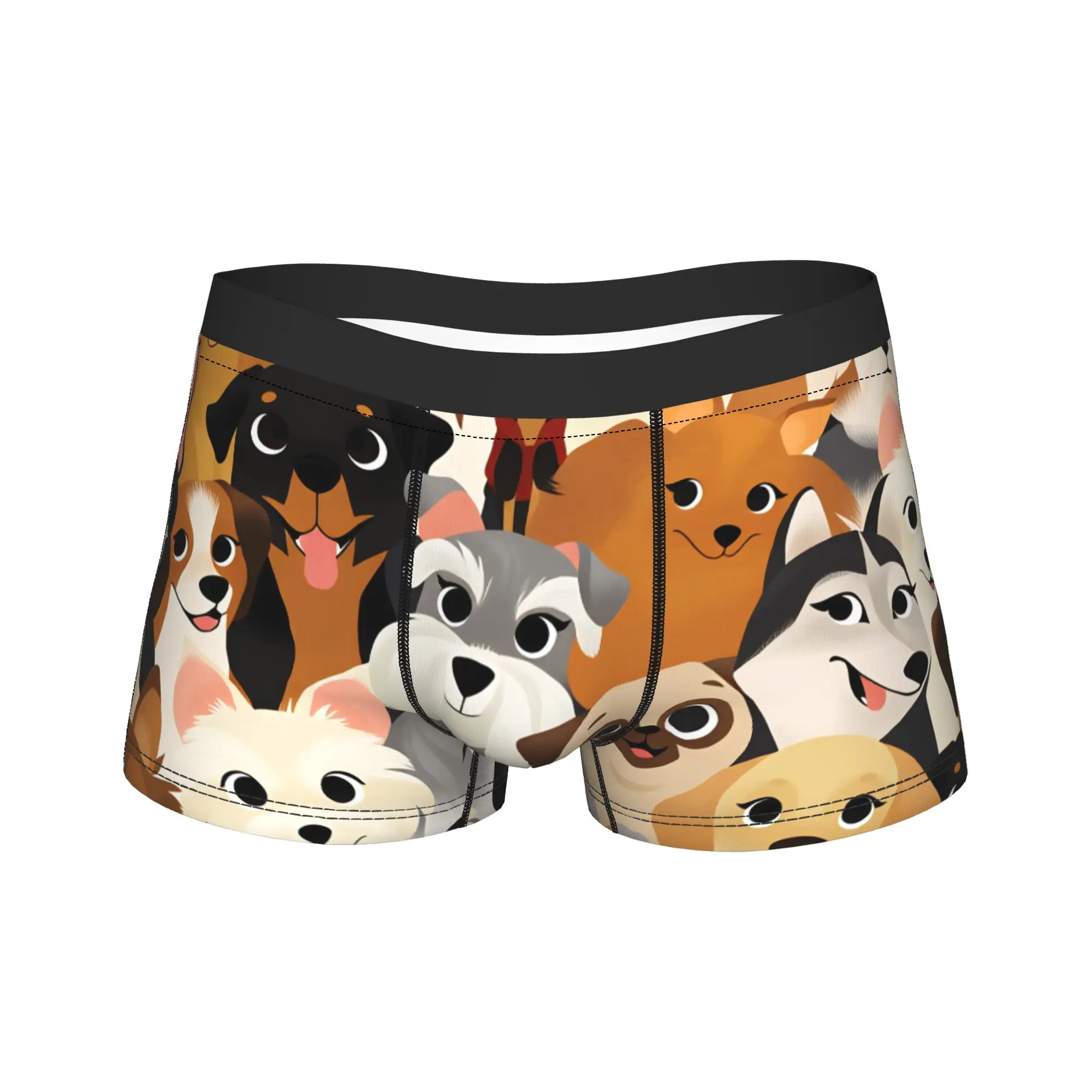 

Бесшовные трусы-боксеры с принтом собак для мужчин, классические, качественные, больших размеров, на заказ