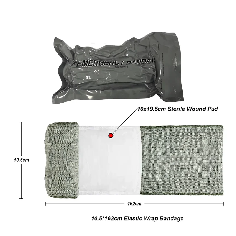6inch Medical Trauma Kit Israeli Bandage Emergency Security Protection For Outdoor Camping Hiking Wound First Aid IFAK Trauma image 2