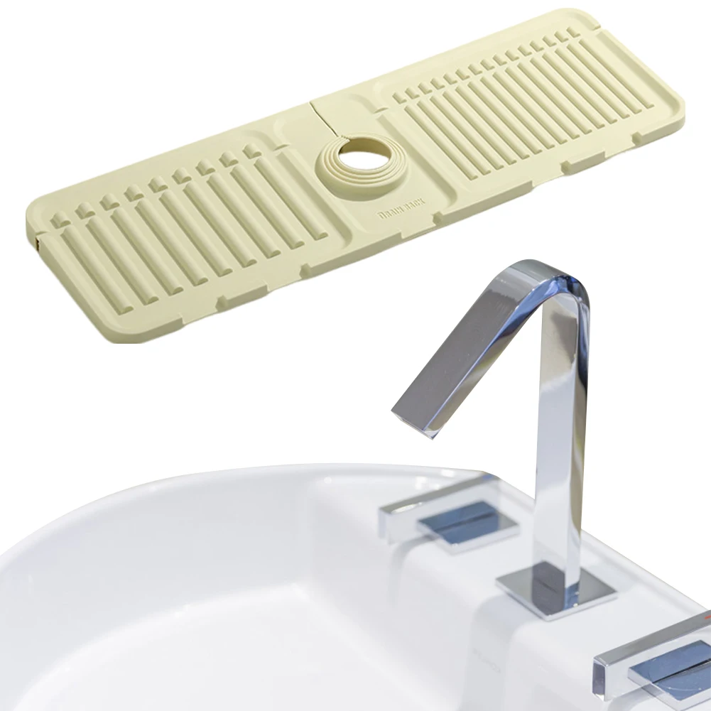 

Fast Drying Stone Sink Tray Faucet Water Catcher Mat Faucet Handle Drip Catcher Tray Mat for Kitchen Countertop and Bathroom