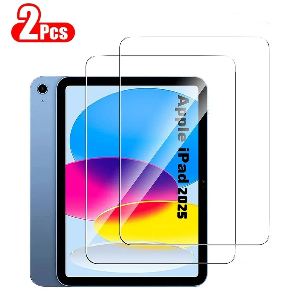 2PCS 9H HD Tempered Glass Screen Protector for APPLE IPad Air 7 11inch M3 M2 11th Gen 10th 10.9 Inch 2025 A16 A3354 A3355 A2696