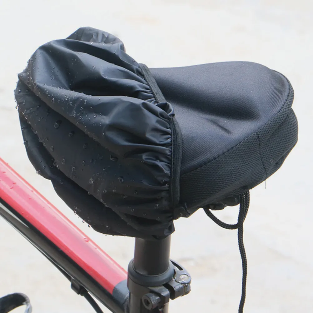 2Pcs Heavy Duty Nylon Bike Seat Rain Cover Waterproof Stretchable Saddle Protector Compatible with Road Folding Bikes All