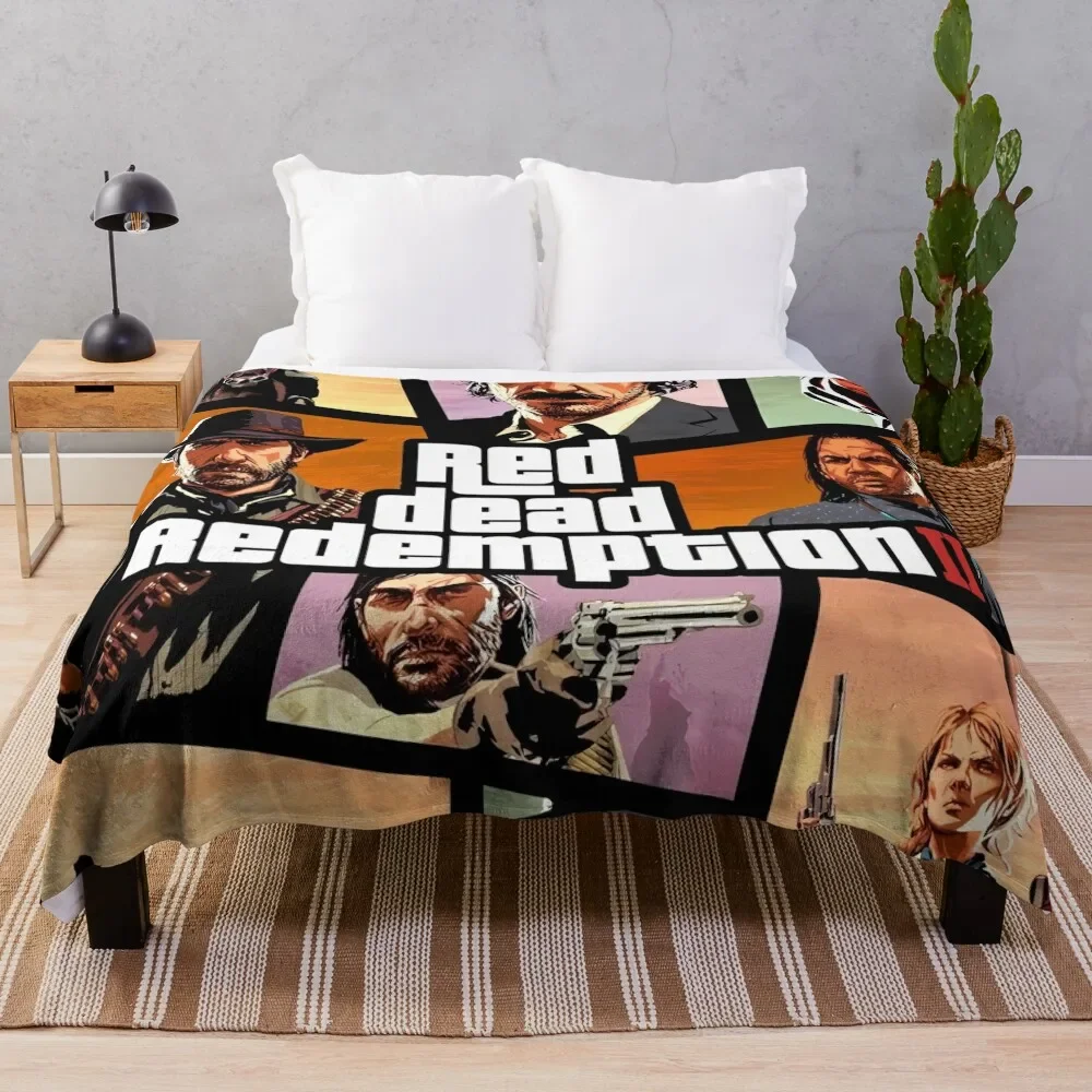 

nicer art works of rdr 1 and 2 online game Throw Blanket christmas gifts Soft Blankets