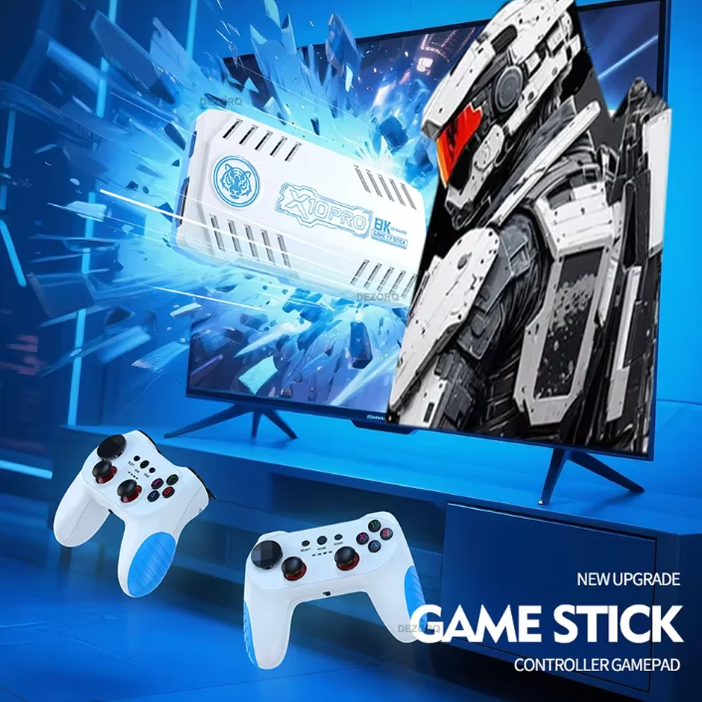Reebolnic X10 Pro 128G 50000+Game Installed Retro Video Game Console 4K HD 50+Simulators Wireless X10 Pro Orange Game Stick - Image 2