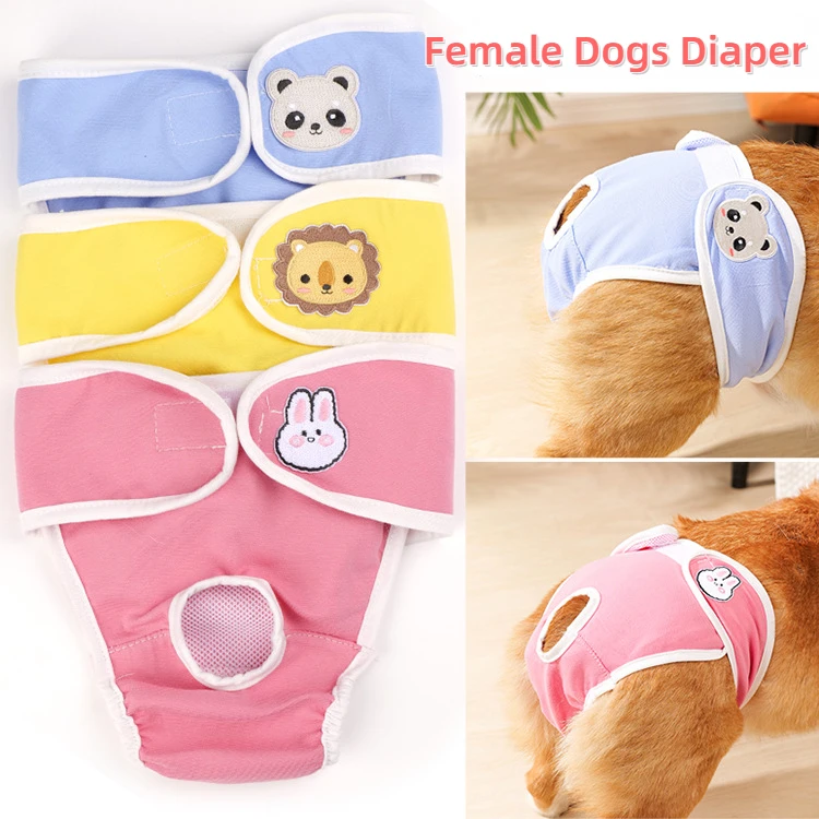 Reusable Female Dogs Diaper Pants Sanitary Female Dog Pants Diapers for Dogs Menstruation Pet Cat Physiological Safety Pants