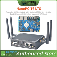 FriendlyElec NanoPC T6 LTS Development board Rockchip RK3588 Demo Board Cortex A76 6TOPs 4G 8G 16G dual 2.5G port HDMI IN NVME