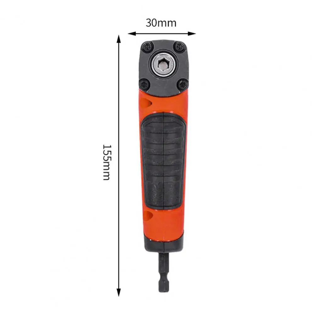 Practical Anti-skidding Comfortable Grip Screwdriver Extension Adapter 90 Degree Right Angle Electric Drill Corner