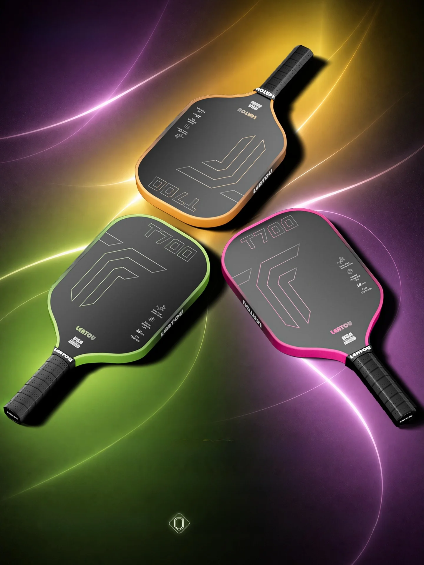 professional-grade-carbon-fiber-pickleball-racket-set-gradient-design-paddle-board-includes-hand-grip-beech-shock-absorption