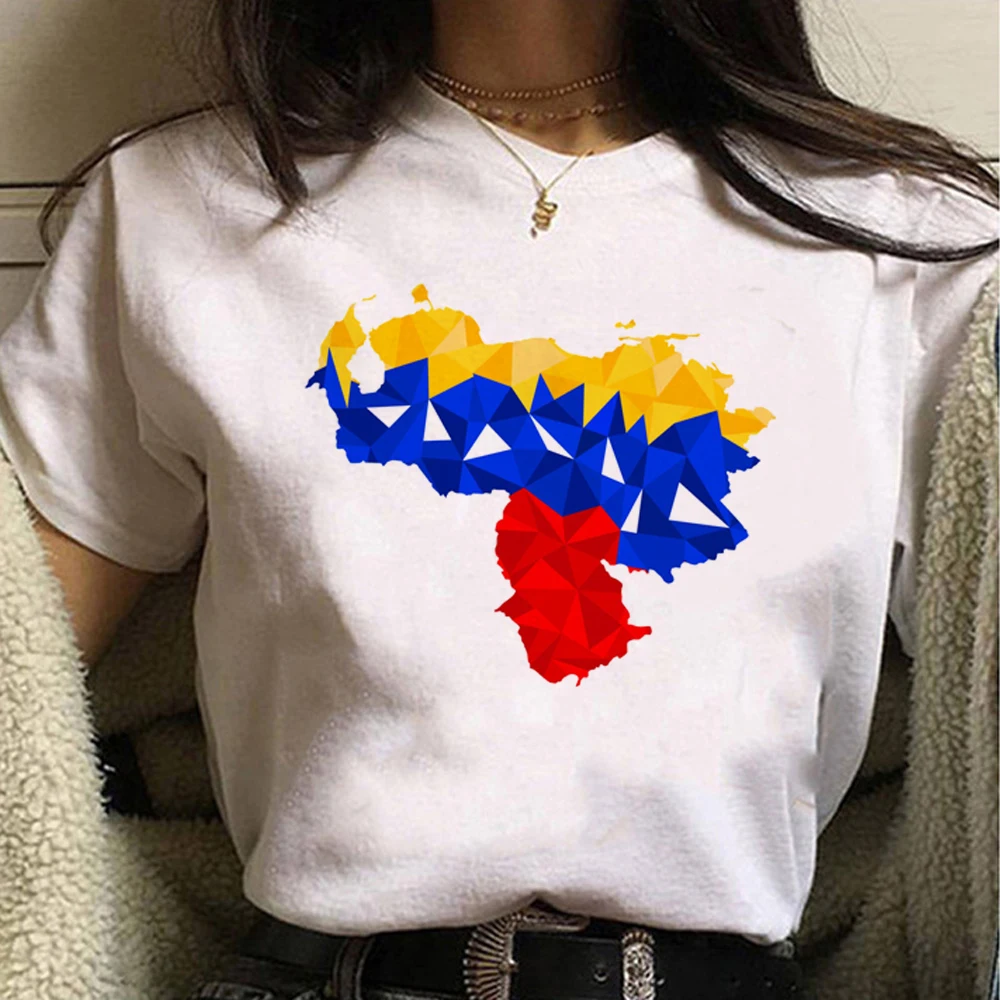 Venezuela T-Shirts Vrouwen Harajuku Streetwear T-Shirts Vrouwen Y 2K Japanse Harajuku Kleding