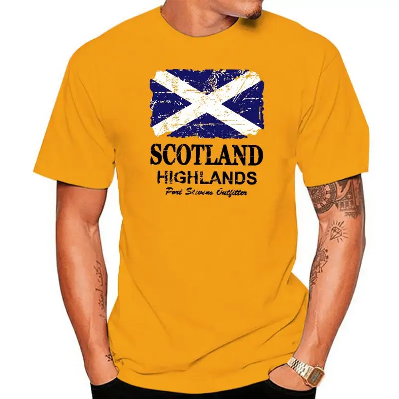 

Custom T Shirt Printing Scotland Scottish Flag T Shirt Mens 3-6XL Short Sleeves Black Round Neck T-Shirt
