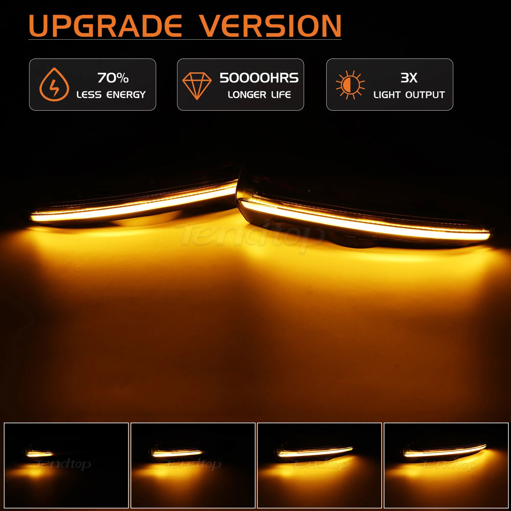 Led Dynamic Turn Signal Lights For Audi TT TTS TTRS MK3 8S 2015-2020 R8 2016-2020 Sequential Side Mirror Indicator Flasher view 6