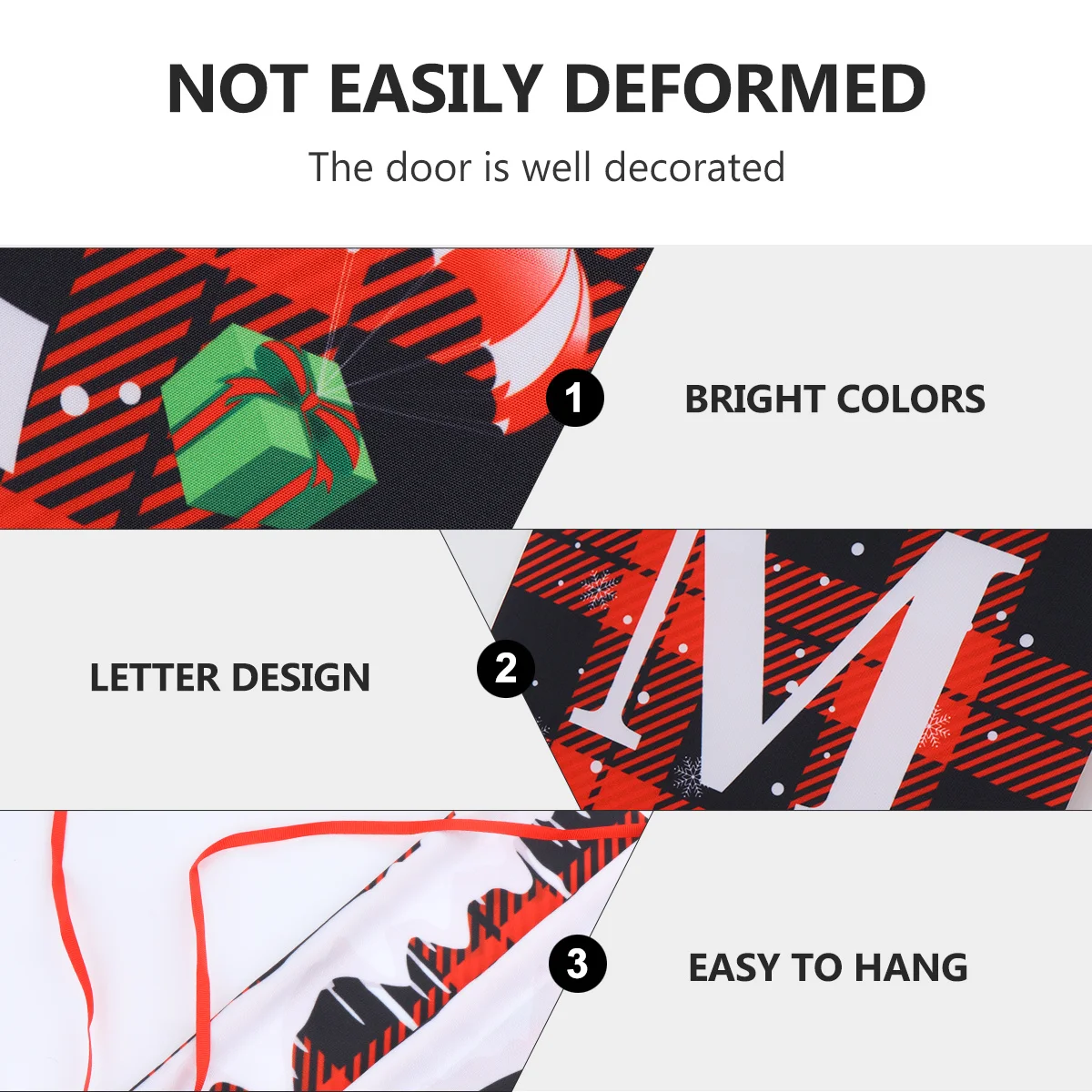 

1 Pair Christmas Couplets Decoration Oxford Cloth Hanging Banners For Doorway Festive Adornment Christmas Banners Party Decor