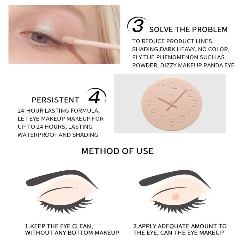 Crema Base de ojos resistente al agua, portátil, duradera, mantiene el maquillaje en la imprimación líquida para desarrollar el sudor, corrector de ojos, herramientas de maquillaje