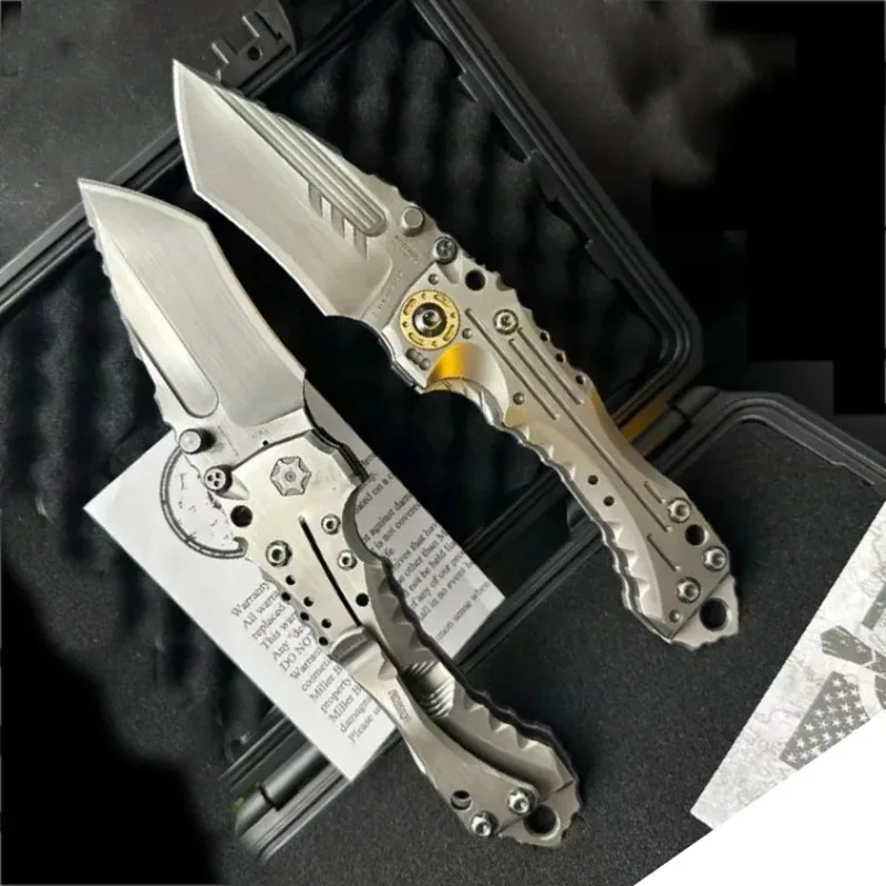 T1 الثقيلة سكين للفرد Z-Wear شفرة TC4 سبائك التيتانيوم مقبض التخييم الصيد الصيد سكينة تكتيكية EDC سكينة سفر