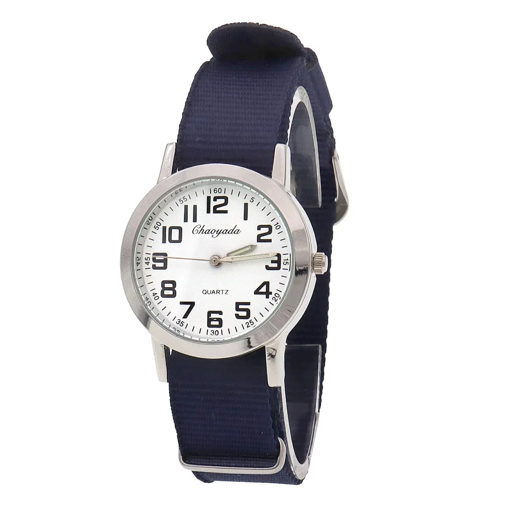 Women Casual Nylon Strap Student Watches Simple Boy Girls Watch Quartz Clock Dress Women's Watches