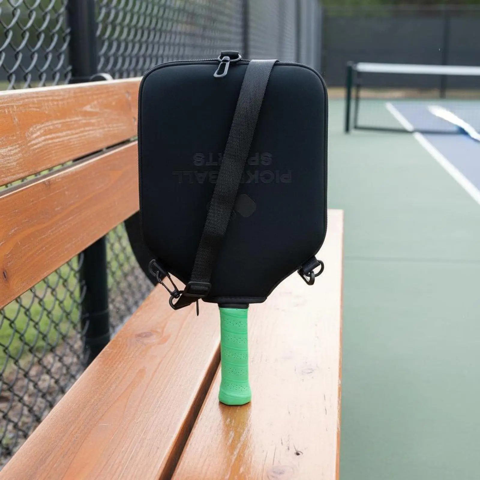 Crossbody Pickleball Racket Bag Paddle Case with Detachable Strap for Court Travel Lightweight Protection