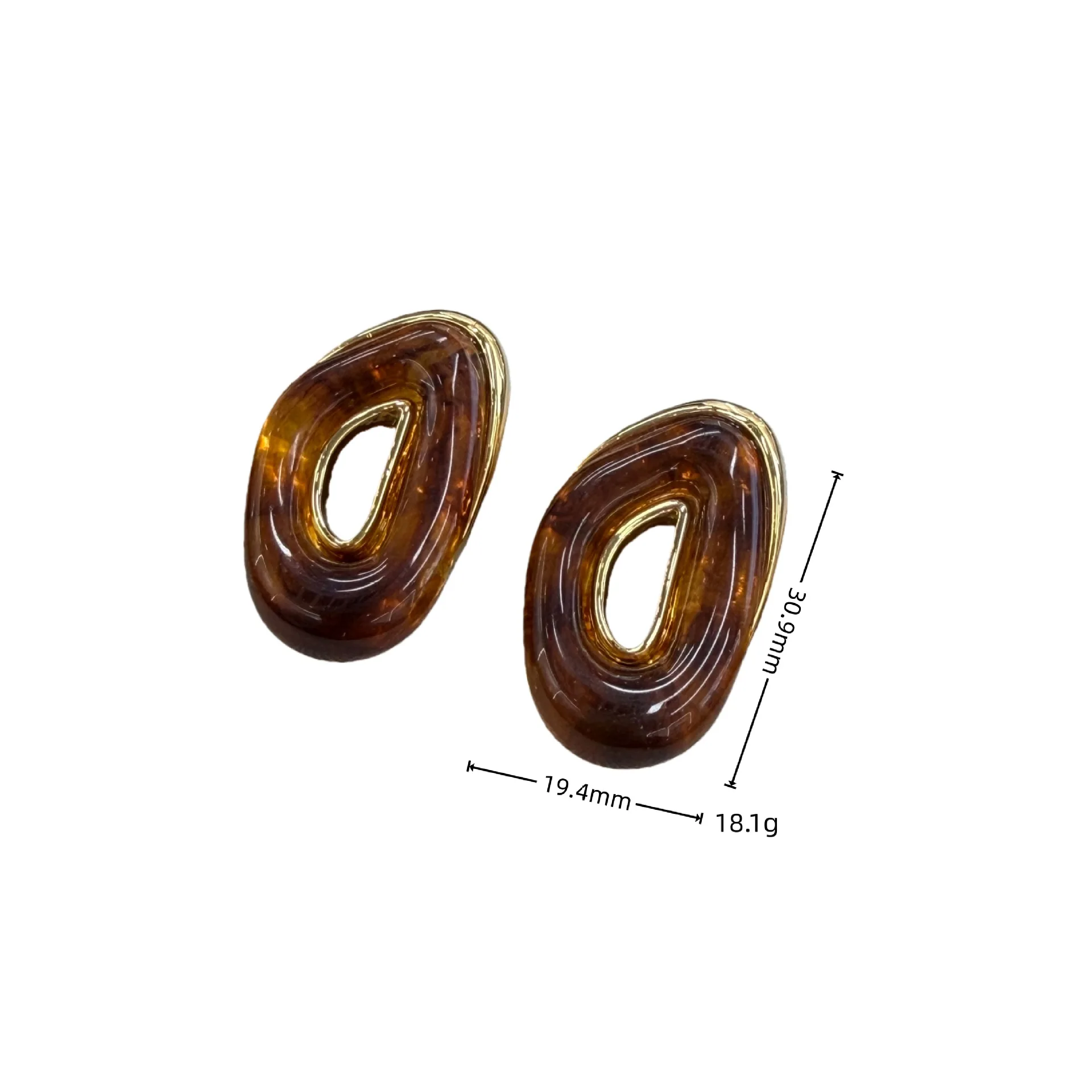 أقراط دائرية غير منتظمة عصرية للسيدات 2026 #3