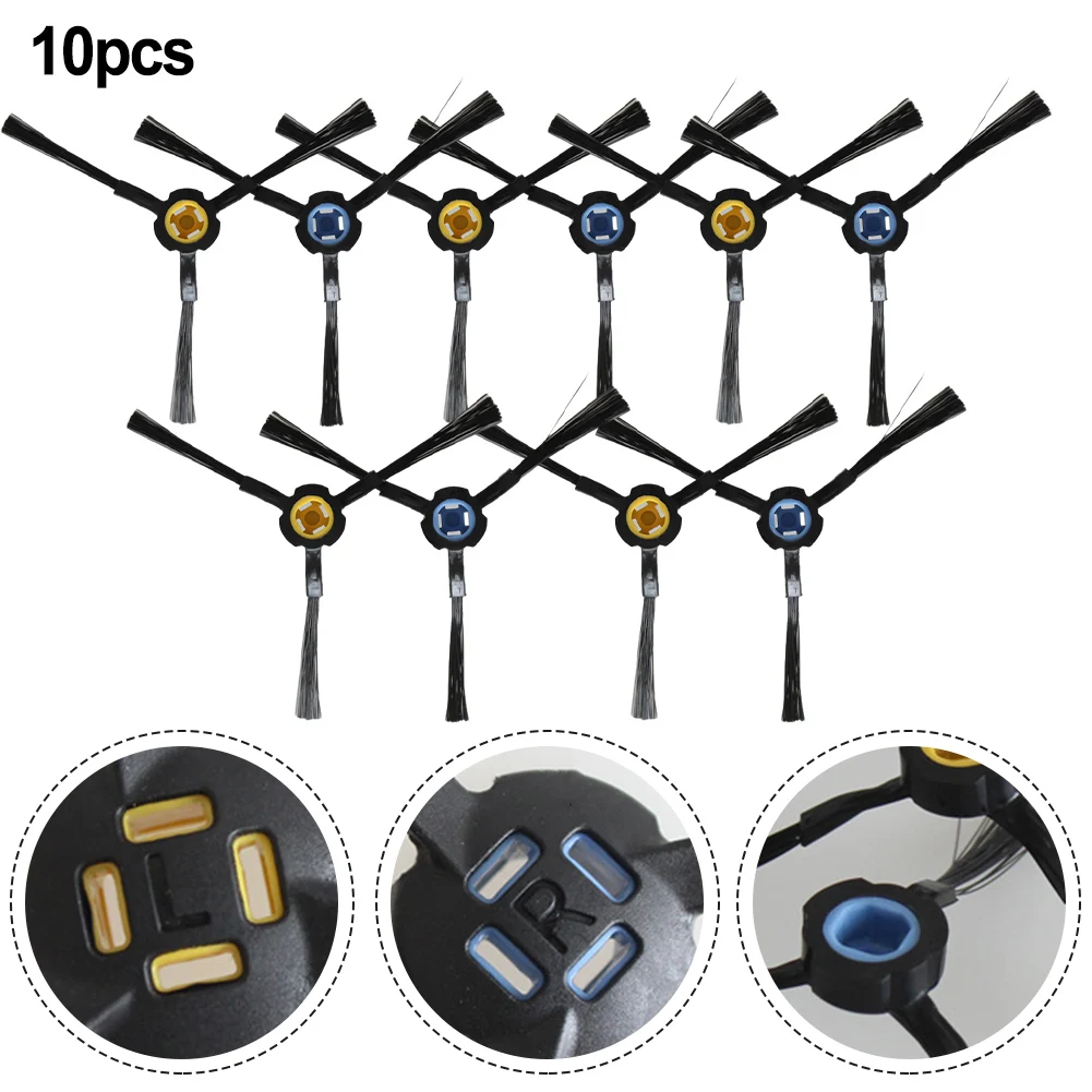 10 stücke Seiten bürsten Ersatz für Genio Deluxe 500 Pro Roboter Seiten bürste Staubsauger Teil Zubehör