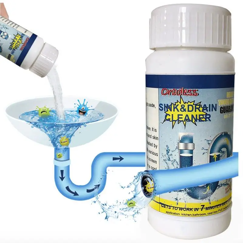 Powerful Sink Drain Cleaner Pipe Dredging Agent Sewer Toilet Dredger Powder Cleanser Clog Dredge Tools For Bathroom Kitchen Sink