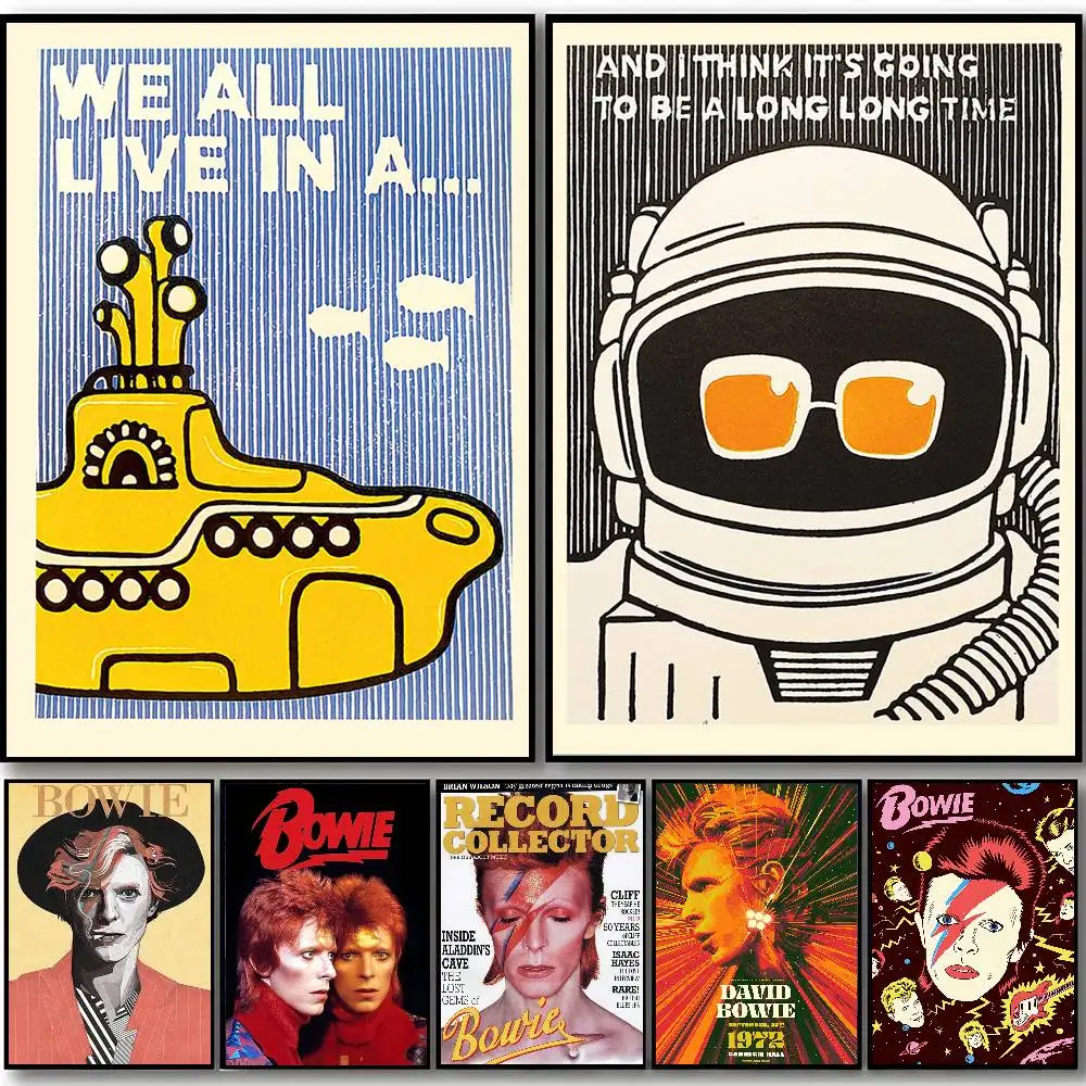 Star D-David B-Bowie Poster Self-adhesive stickers are suitable for any wall surface waterproof moisture-proof